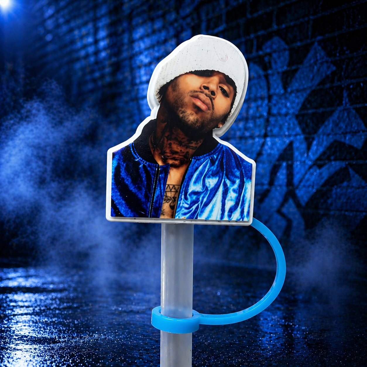 Chris Brown Straw Toppers
